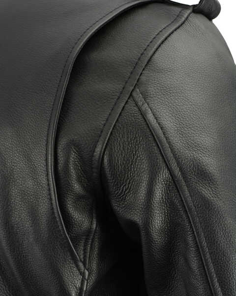 Milwaukee Leather Men's Classic Side Lace Concealed Carry Motorcycle Jacket, Black, hi-res