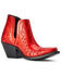 Image #1 - Ariat Women's Dixon Queen of Hearts Western Booties - Snip Toe, Red, hi-res