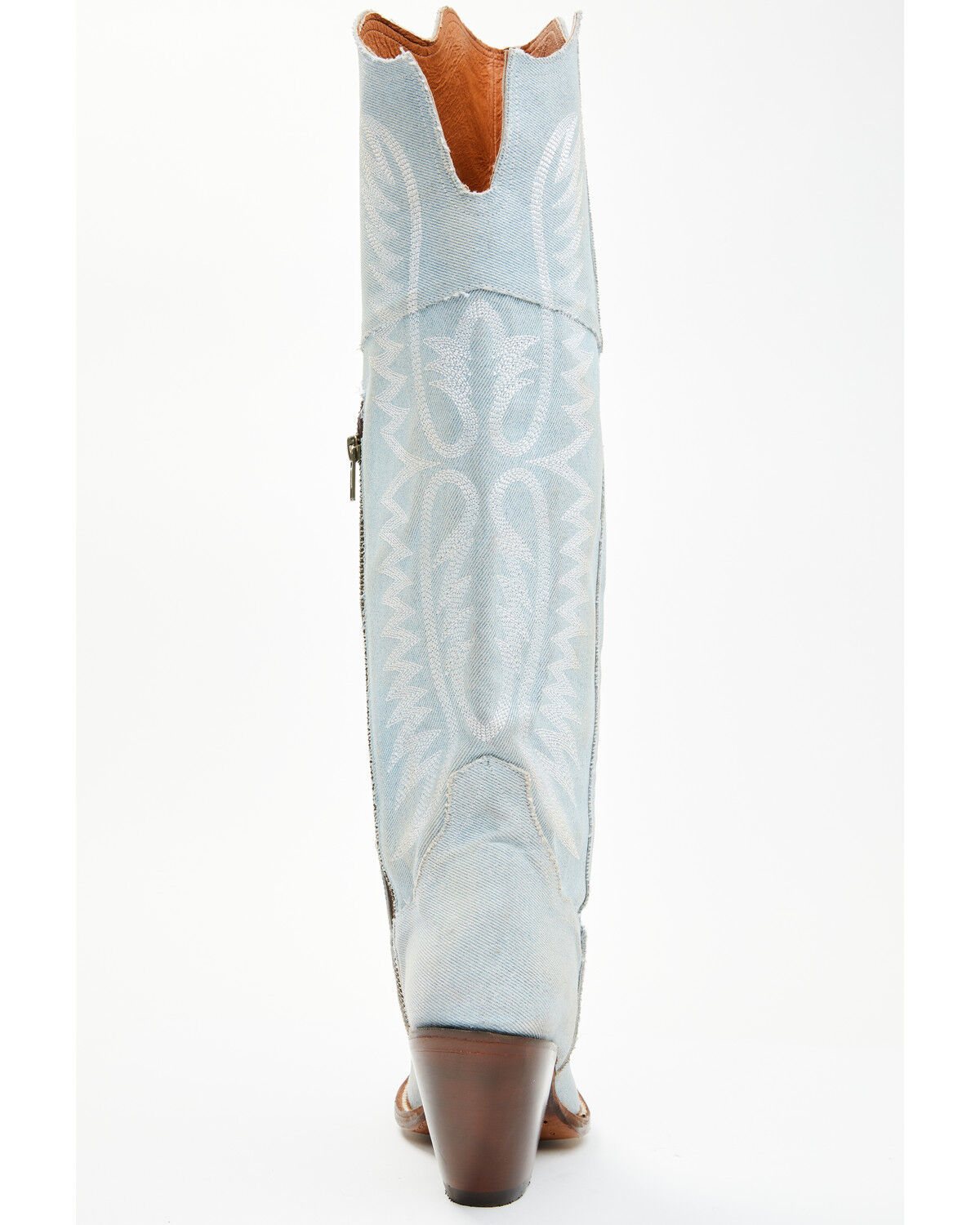 Image #5 - Dan Post Women's Denim Tall Western Boots - Snip Toe, Blue, hi-res