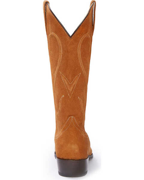 Image #6 - Stetson Women's Reagan Brown Rough Out Western Boots - Snip Toe, , hi-res