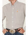 Cinch Men's Vertical Print Long Sleeve Button Down Western Shirt , White, hi-res