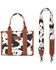 Image #2 - Wrangler Women's Cow Print Concealed Carry Crossbody Bag , Brown, hi-res