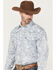Image #2 - Cowboy Hardware Men's Paisley Print Long Sleeve Snap Stretch Western Shirt, Blue, hi-res