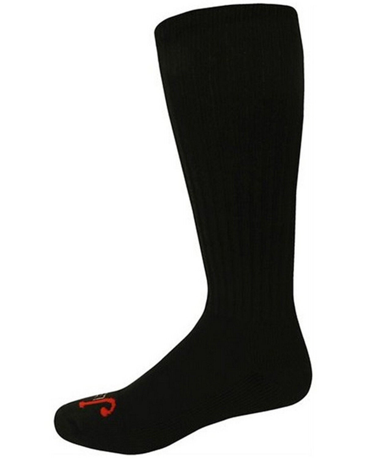 Justin Men's Half Cushion Cotton Sock Pack - 3 Piece, Black, hi-res