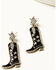 Image #1 - Idyllwind Women's Star Boots Earrings, Black, hi-res