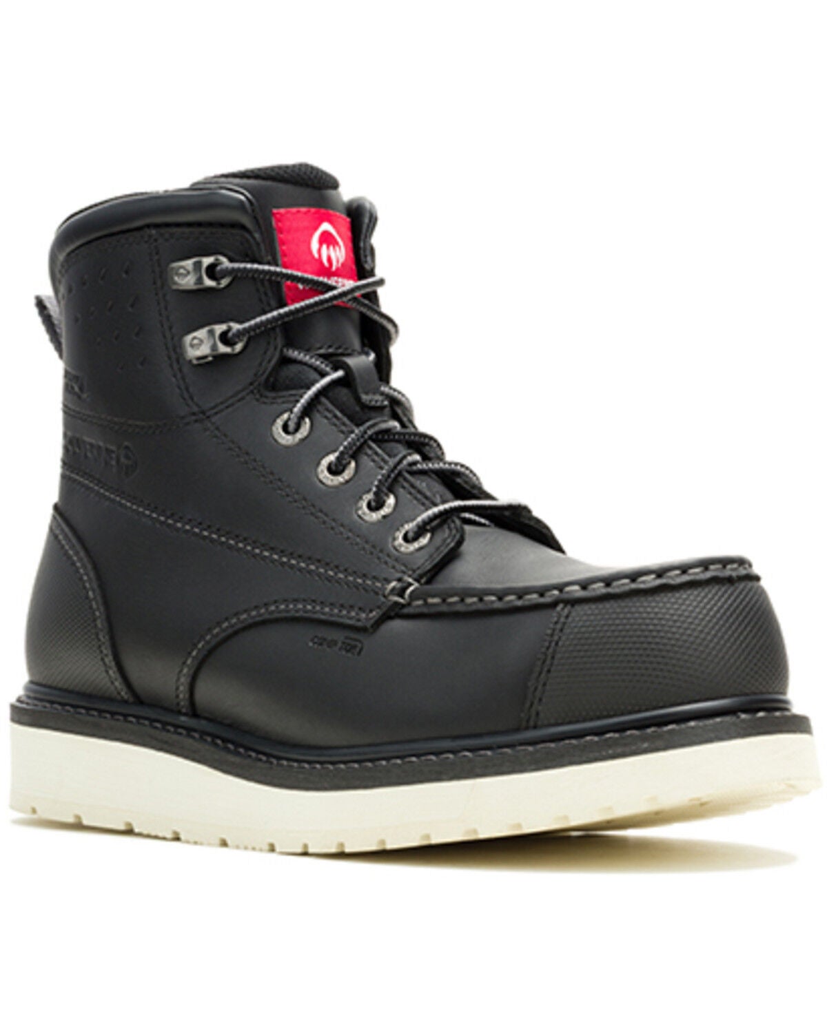 Image #1 - Wolverine Men's 6" Loader II ft HyberRest CarbonMAX&reg; Moc Work Boots - Composite Toe, Black, hi-res