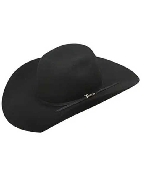 M & F Western Boys' Twister Wool Cowboy Hat , Black, hi-res