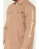 Image #3 - Cody James Men's FR Printed Logo Long Sleeve Midweight Pearl Snap Work Shirt , Rust Copper, hi-res