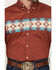 Image #3 - RANK 45&reg; Men's Red Rock Southwestern Border Print Long Sleeve Button-Down Stretch Western Shirt, Chilli, hi-res