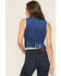 Image #4 - Shyanne Women's Embroidered Faux Suede Cropped Vest, Navy, hi-res