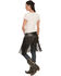 Image #3 - Kobler Leather Women's Hand-Tooled Fringe Belt, Black, hi-res