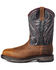 Ariat Men's Workhog Waterproof Western Work Boots - Broad Square Toe, Brown, hi-res