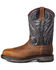 Ariat Men's Workhog Waterproof Western Work Boots - Broad Square Toe, Brown, hi-res