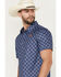 Image #2 - Rock & Roll Denim Southwestern Print Short Sleeve Button-Down Polo, Navy, hi-res