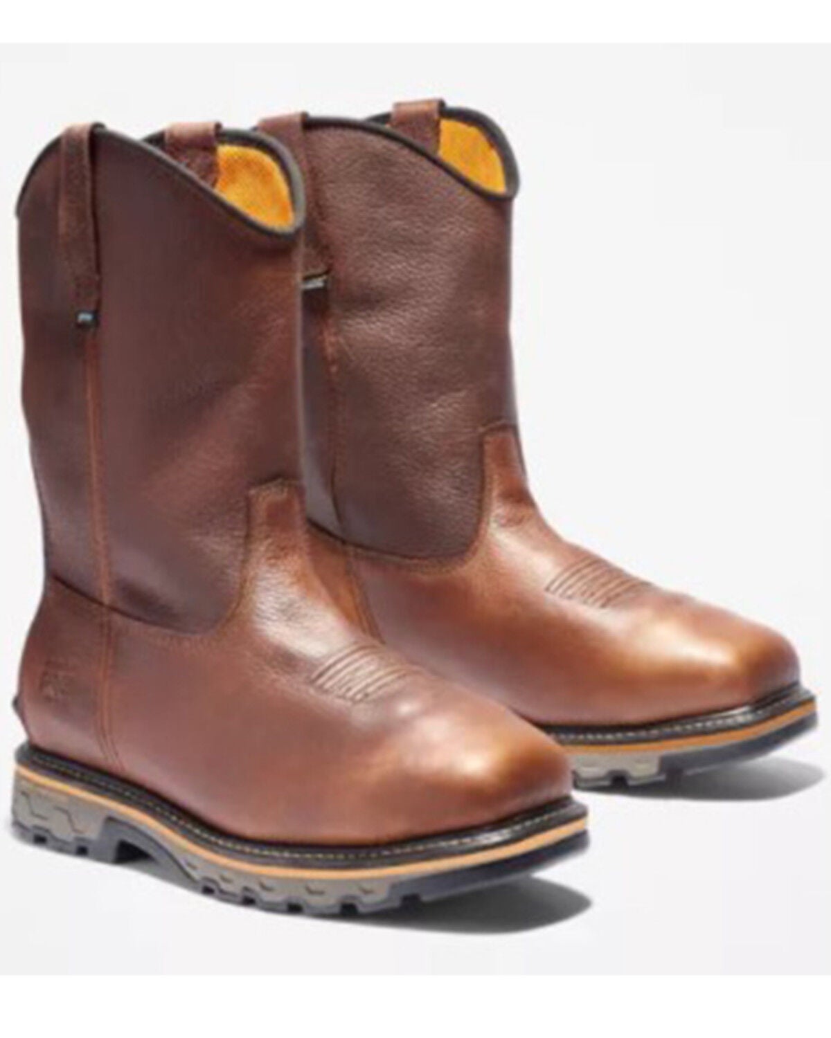 Timberland PRO Men's True Grit Pull-On Met Guard Waterproof Work Boots - Square Toe, Brown, hi-res
