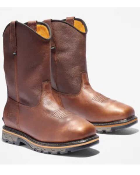 Timberland PRO Men's True Grit Pull-On Met Guard Waterproof Work Boots - Square Toe , Brown, hi-res