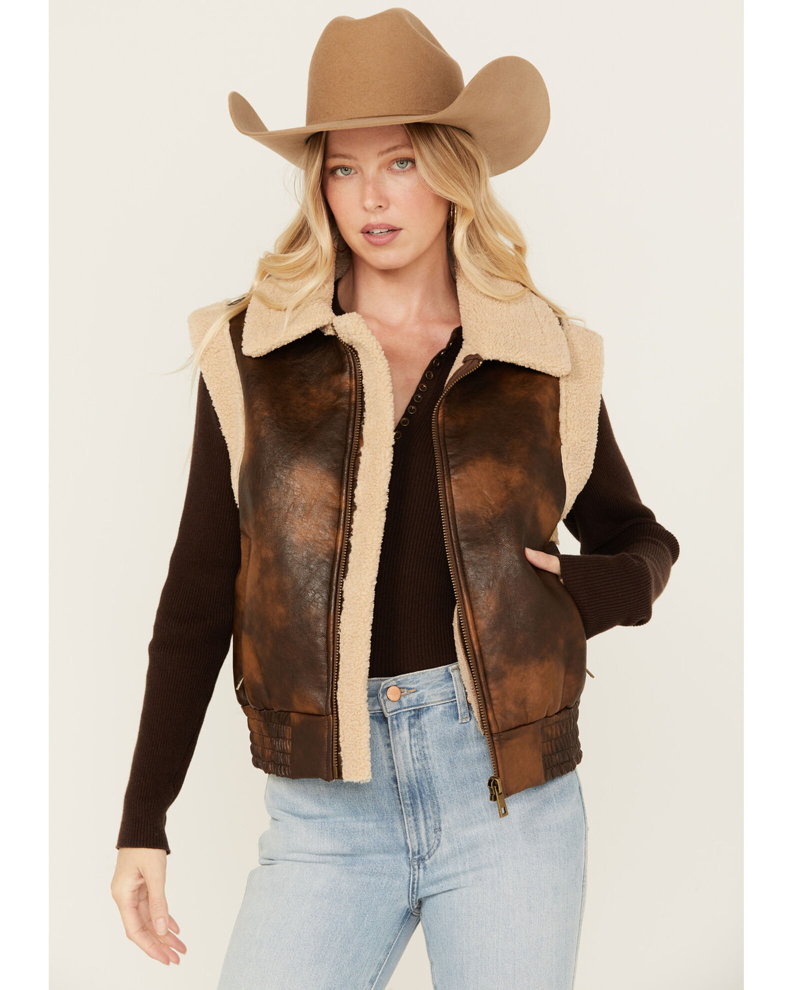 Sheplers leather vests clearance