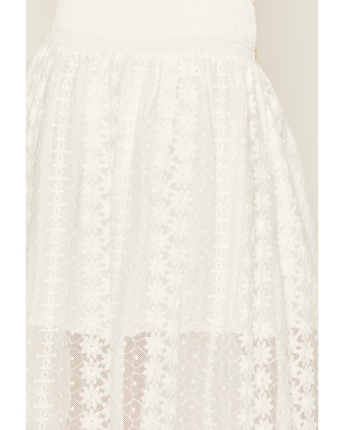 Image #4 - Miss Me Women's Lace Floral Embroidered Button-Front Midi Skirt, White, hi-res