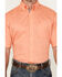 Image #3 - George Strait by Wrangler Solid Short Sleeve Button-Down Stretch Western Shirt, Orange, hi-res