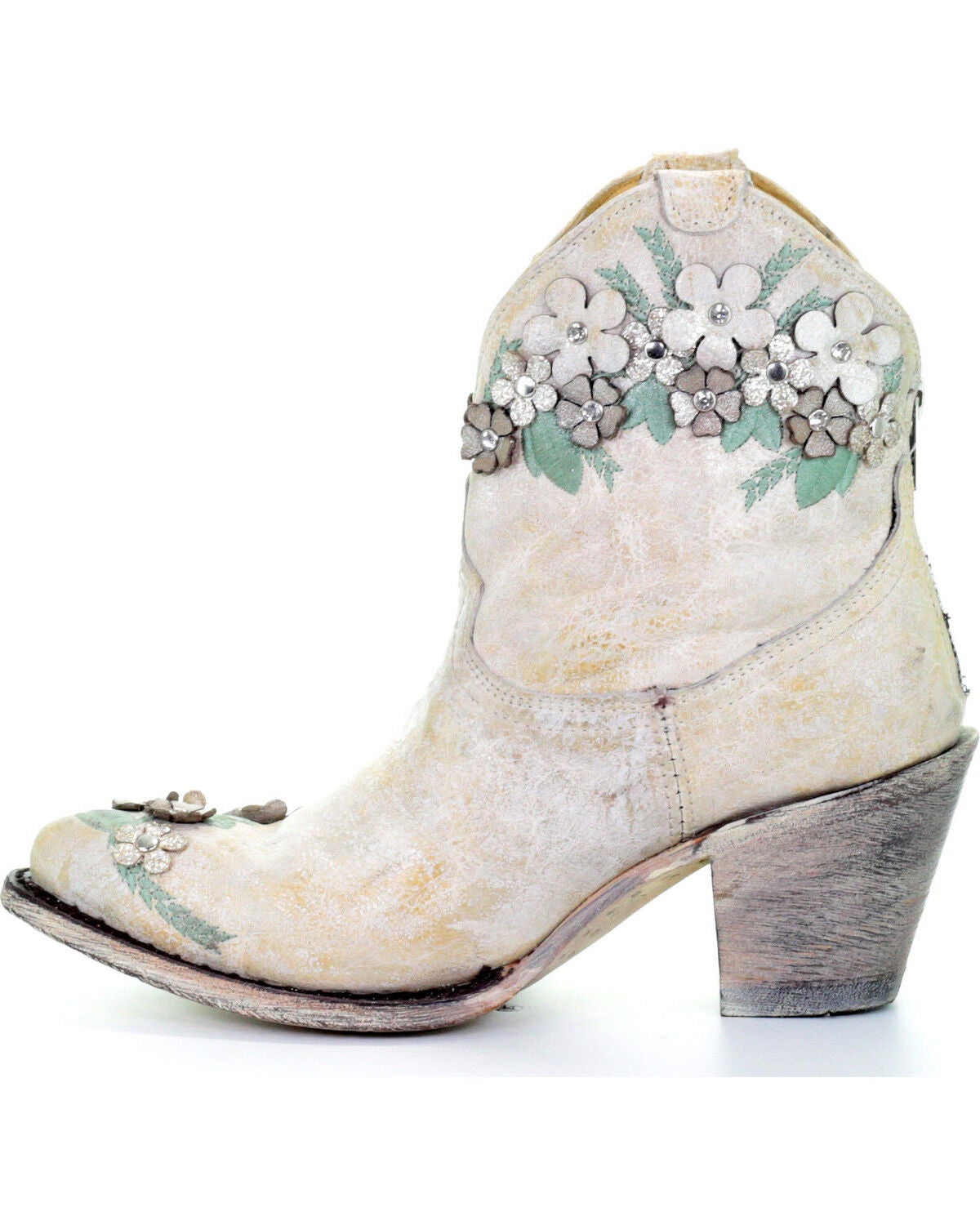 corral white floral boots