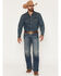 Image #1 - Cody James Men's Ledger Wash Yukon Relaxed Straight Stretch Denim Jeans, Medium Wash, hi-res