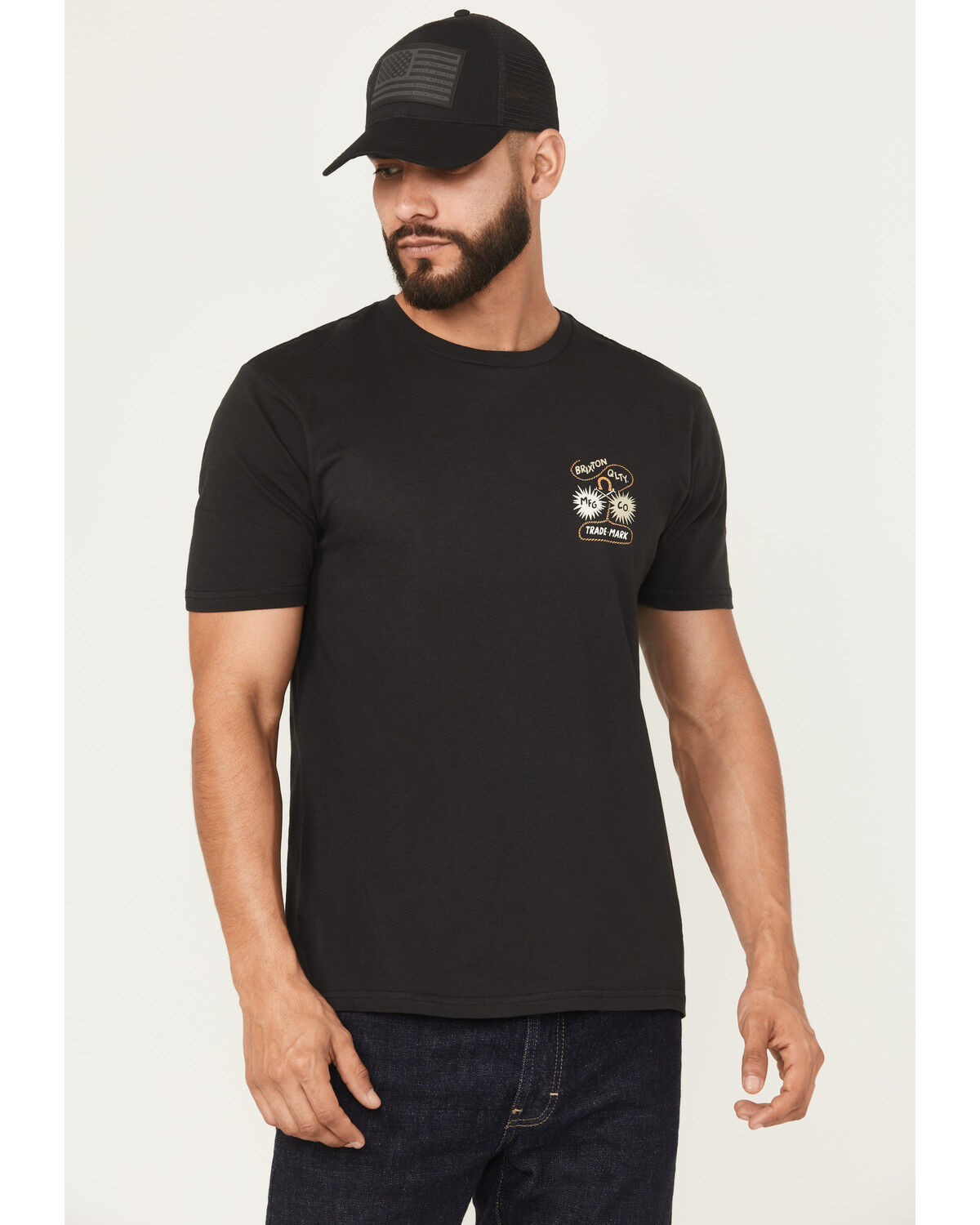 Image #2 - Brixton Men's Remo Logo Short Sleeve Graphic T-Shirt, Black, hi-res