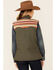Hooey Women's Green Serape Yoke Button Vest, Green, hi-res
