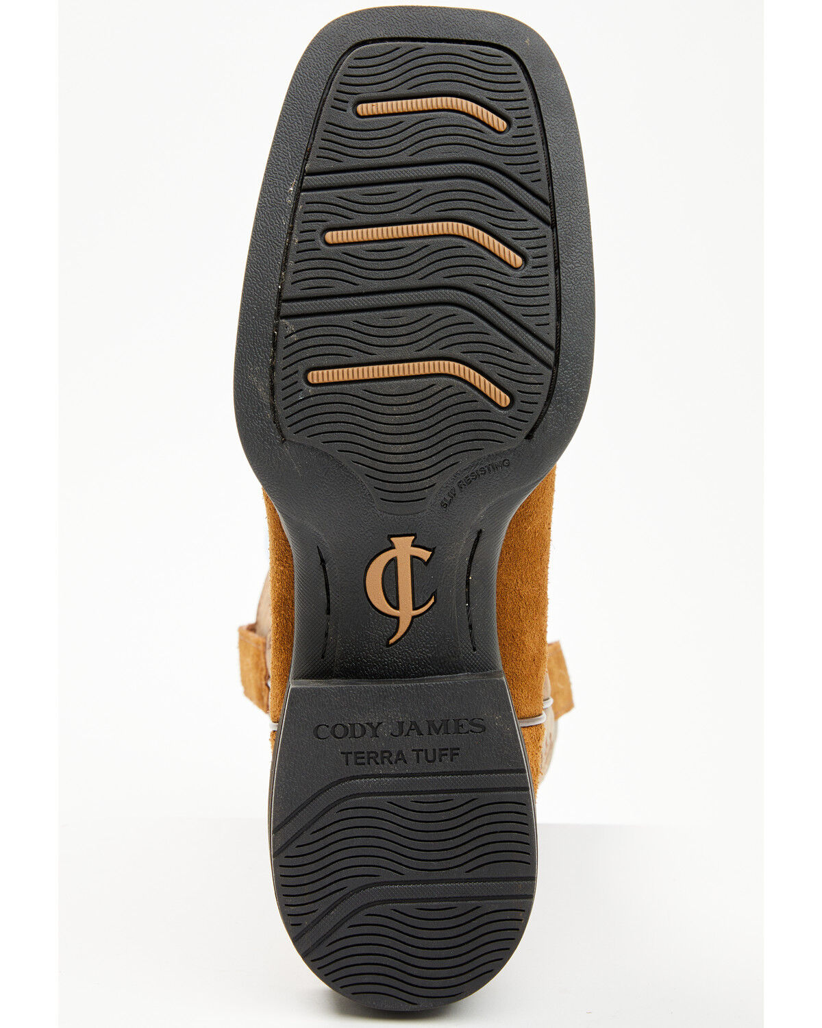 Image #7 - Cody James Men's Badge Xero Gravity™ Roughout Western Boots - Broad Square Toe, Brown, hi-res