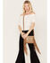 Image #1 - Shyanne Women's Light Brown Velvet Embroidered Crossbody Bag, Lt Brown, hi-res