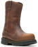 Image #1 - Wolverine Men's Hellcat Waterproof Western Work Boots - Composite Toe, Brown, hi-res