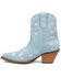 Image #3 - Dingo Women's Sweetheart Embroidered Booties - Round Toe, Blue, hi-res