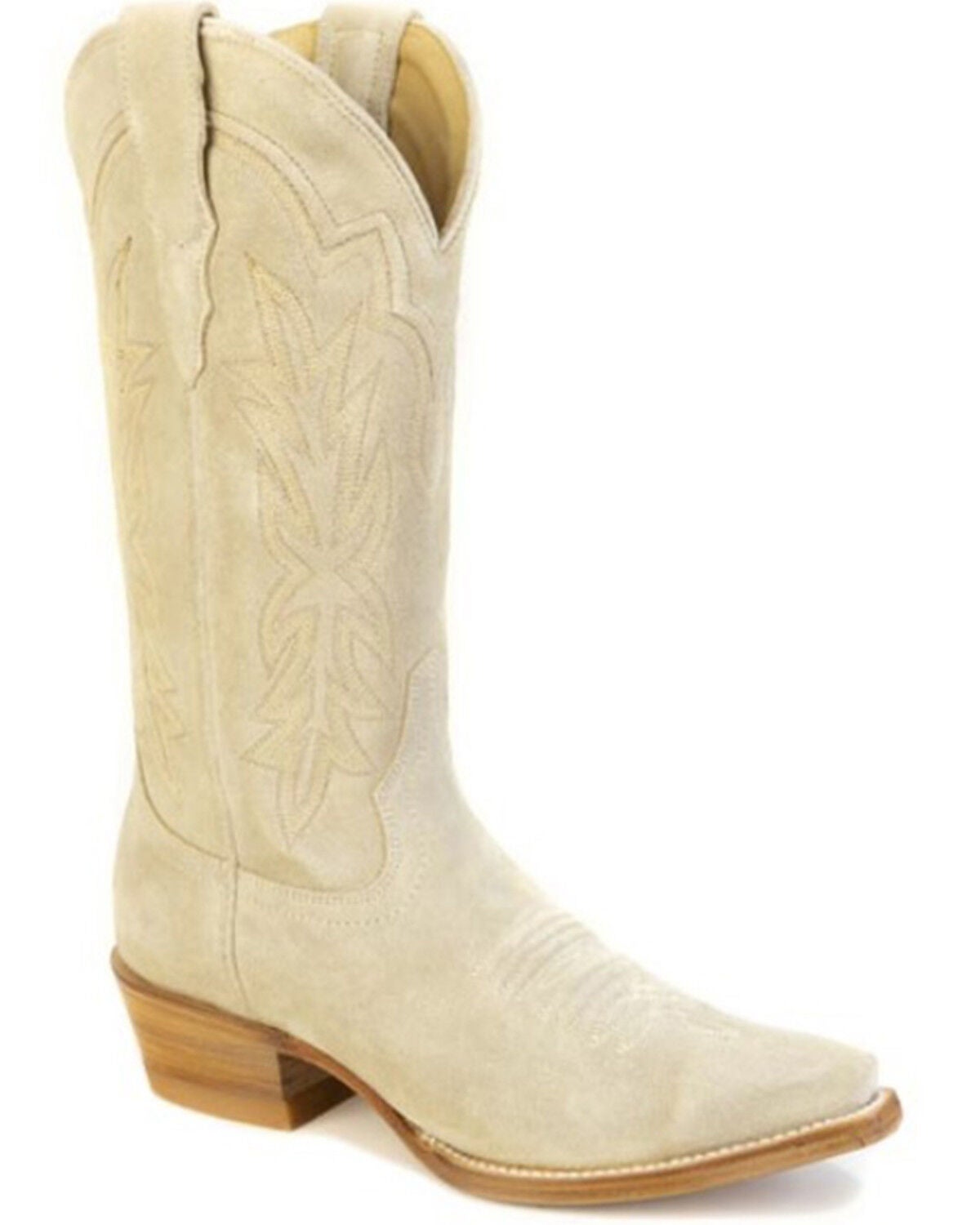 Image #1 - Stetson Women's Casey Suede Western Boots - Snip Toe, Tan, hi-res