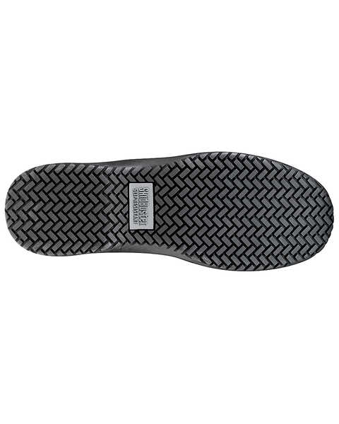 SkidBuster Men's Non-Slip Slip-On Leather Work Shoes - Round Toe, Black, hi-res