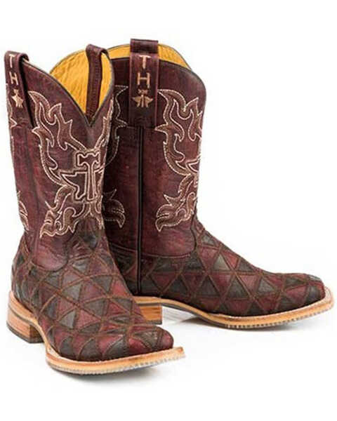 Tin Haul Women's Cute Angel Western Boots - Broad Square Toe, Brown, hi-res