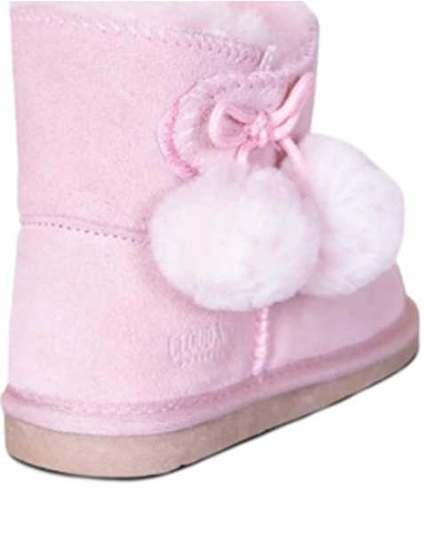Image #4 - Cloud Nine Girls' Sheepskin Pom Pom Boots - Round Toe , Pink, hi-res