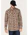 Cody James Men's FR Mini Buffalo Plaid Long Sleeve Snap Work Shirt , Beige/khaki, hi-res