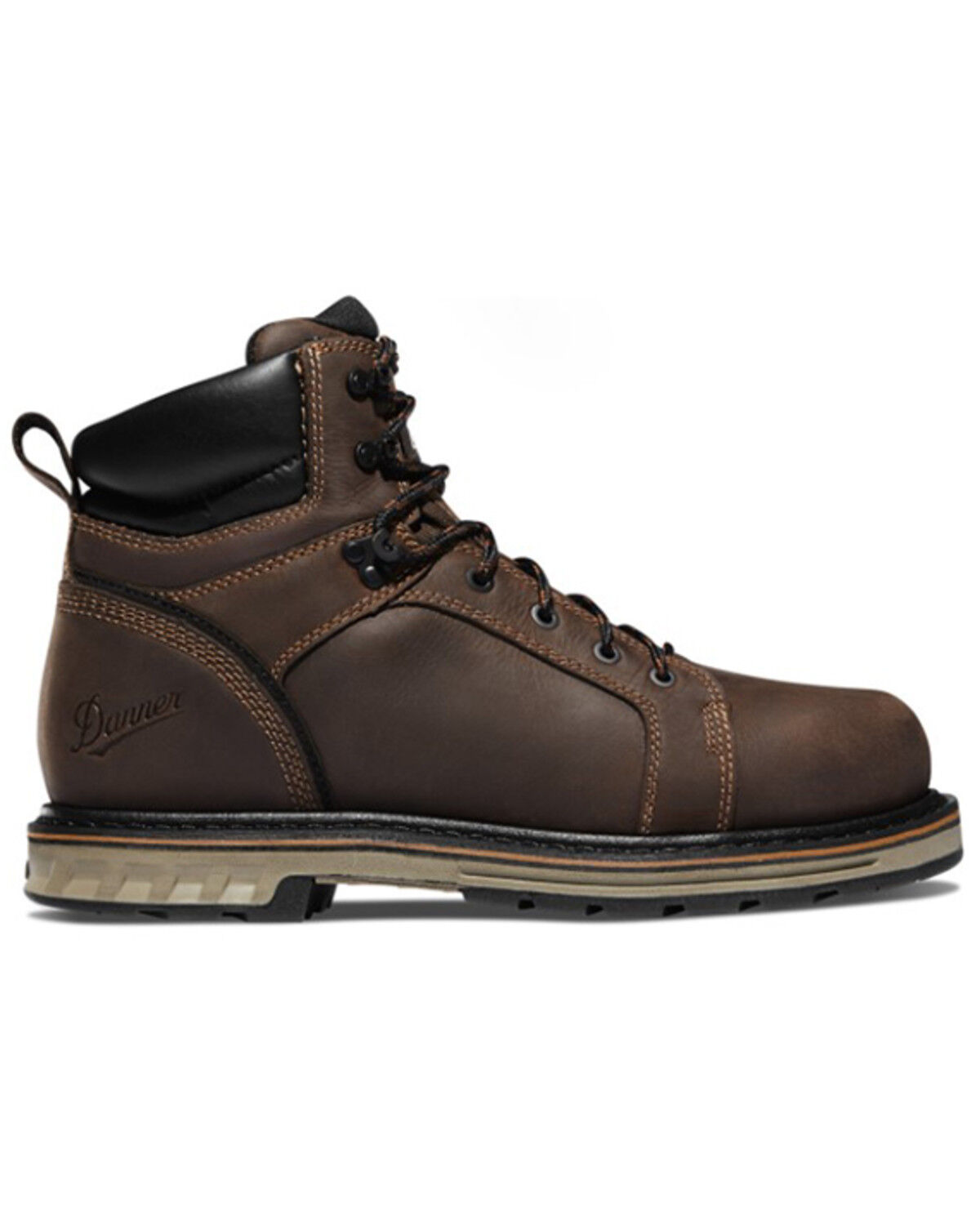 Image #2 - Danner Men's Steel Yard Lacer Work Boots - Steel Toe, Brown, hi-res