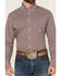 Image #3 - Roper Men's Amarillo Geo Print Long Sleeve Button-Down Stretch Western Shirt, Wine, hi-res