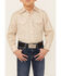 Image #3 - Ely Walker Boys' Paisley Print Long Sleeve Pearl Snap Western Shirt, Khaki, hi-res