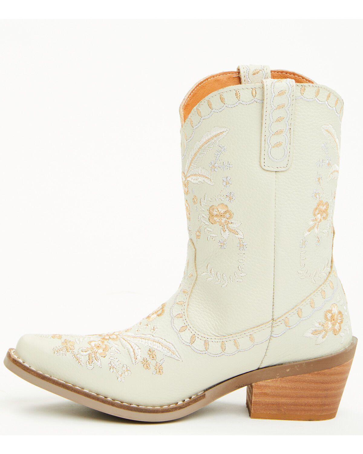 Image #3 - Dingo Girls' Full Bloom Western Boots - Snip Toe, White, hi-res