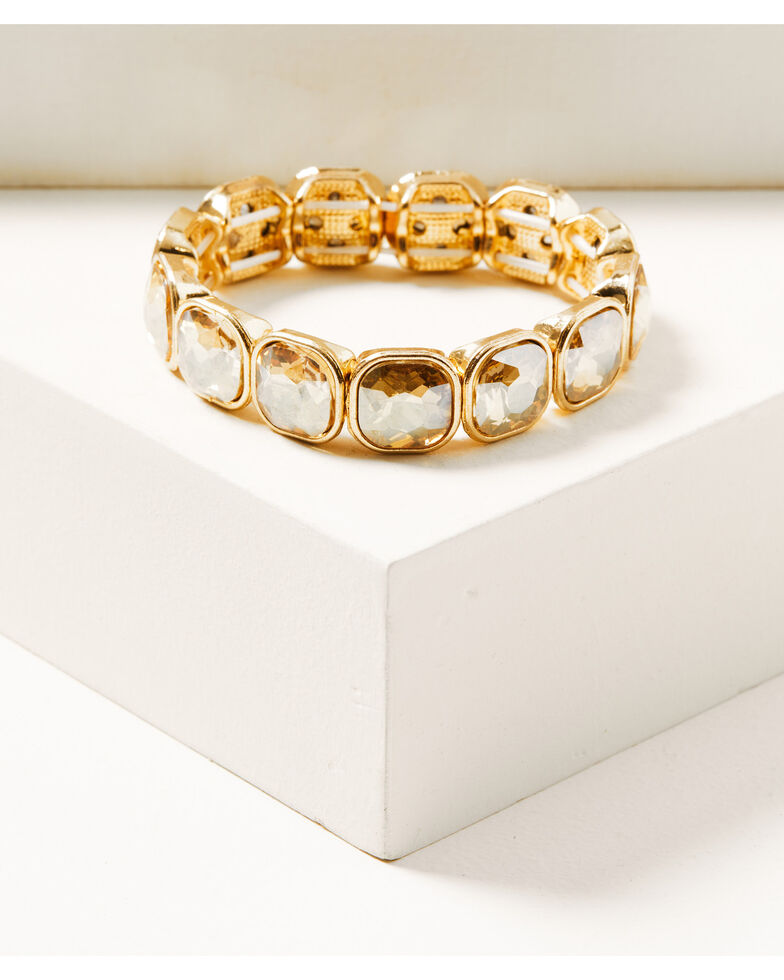 Keep it Gypsy Women's 5-piece Brown & Gold Leopard Beaded Bracelet Set, Leopard, hi-res