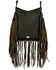 American West Women's Fringe Saddle Crossbody, Chocolate, hi-res
