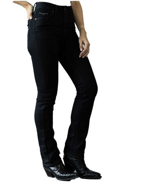 Kimes Ranch Women's Sarah High Rise Slim Bootcut Jeans , Black, hi-res