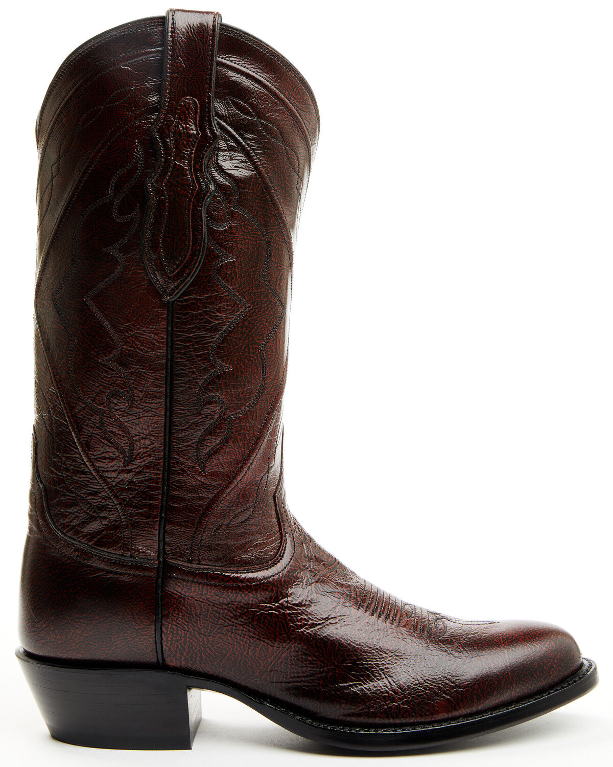 Image #2 - Tony Lama Men's Western Boots - Round Toe, Dark Red, hi-res