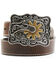 Cody James Boys' Spur Buckle Belt, Brown, hi-res