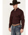 Image #2 - Cinch Men's Paisley Print Long Sleeve Button-Down Western Shirt, Red, hi-res