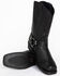 Brothers & Sons Men's Pull On Motorcycle Boots - Square Toe, Black, hi-res