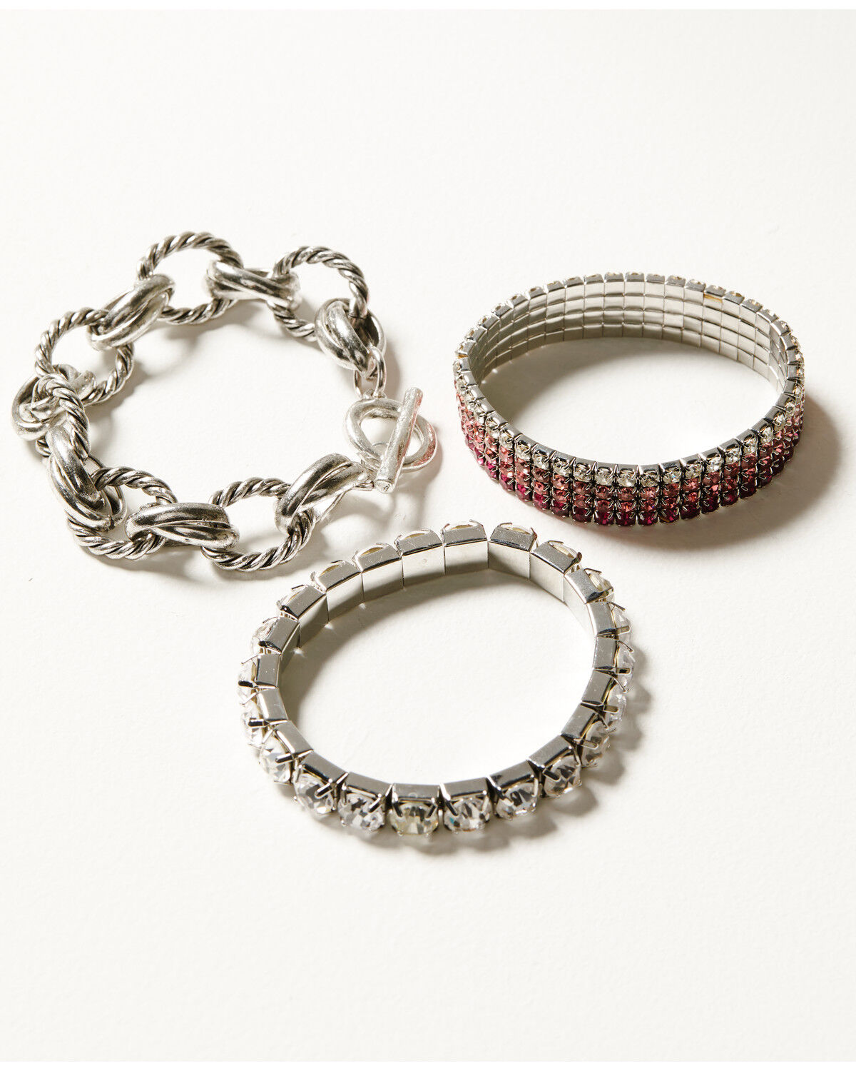 Image #1 - Idyllwind Women's 3-piece Waverly Bracelet Set, Silver, hi-res