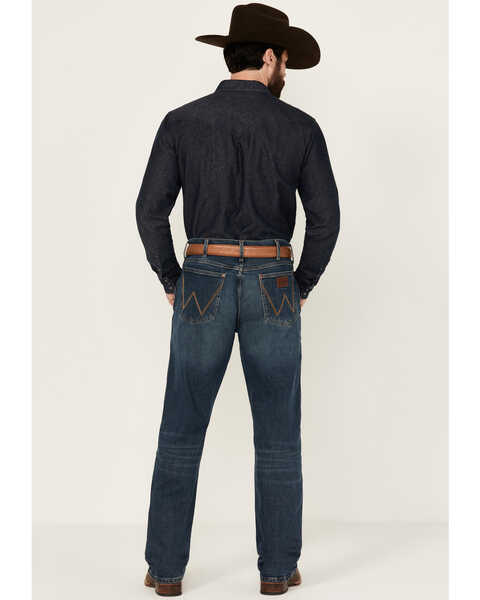 Image #3 - Wrangler Retro Men's 88MWZ Koewin Medium Wash Slim Straight Stretch Denim Jeans - Tall, Medium Wash, hi-res