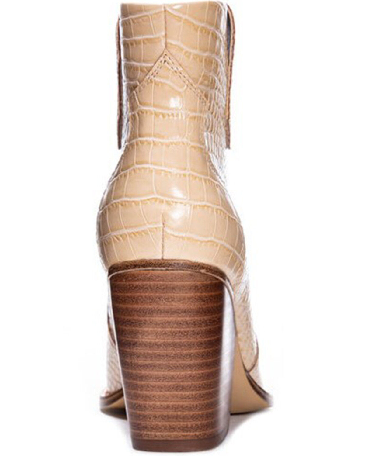 Image #5 - Chinese Laundry Women's Bonnie Croc Print Fashion Booties - Snip Toe, Cream, hi-res